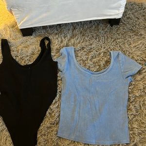 cropped t shirt and body suit